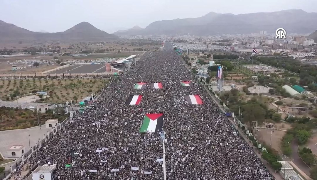 Yemen’de binlerce kişi Gazze’ye destek gösterileri düzenlendi