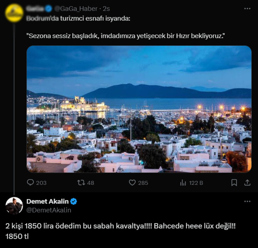 Bodrum’daki yüksek fiyatlara isyan etti