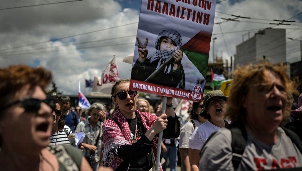Yunanistan’da İsrail ve ABD protestosu: Büyükelçiliklere yürüdüler