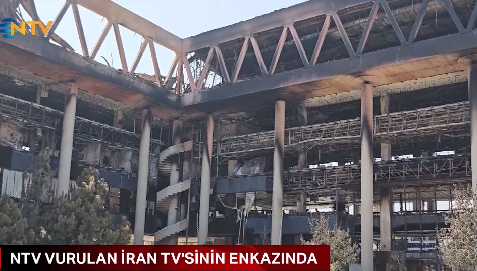 NTV vurulan İran TV’sinin enkazında