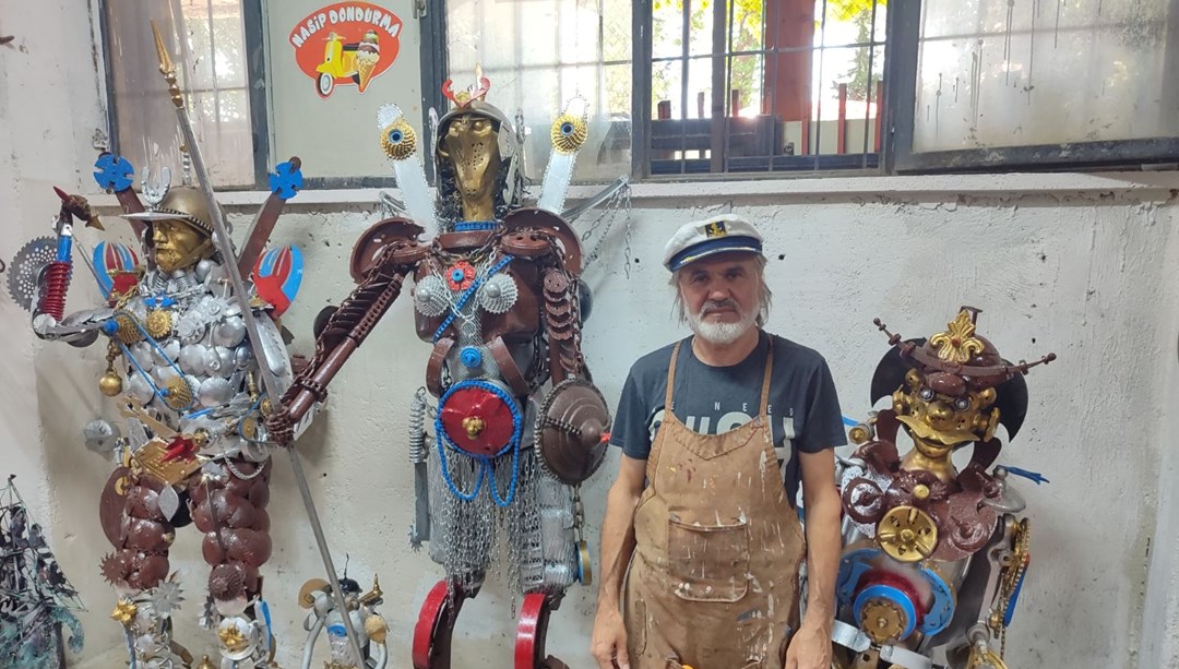 Hurda demirleri sanat eserine dönüştürüyor: ”Derdim satmak değil”