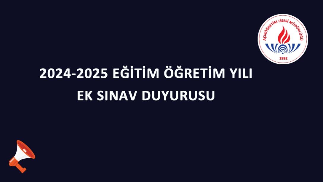 Açık Öğretim Liseleri Ek Sınav Duyurusu