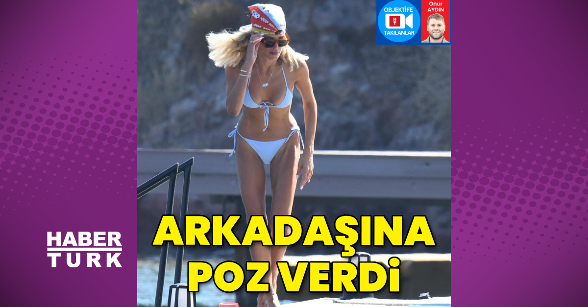 İskelede poz verdi