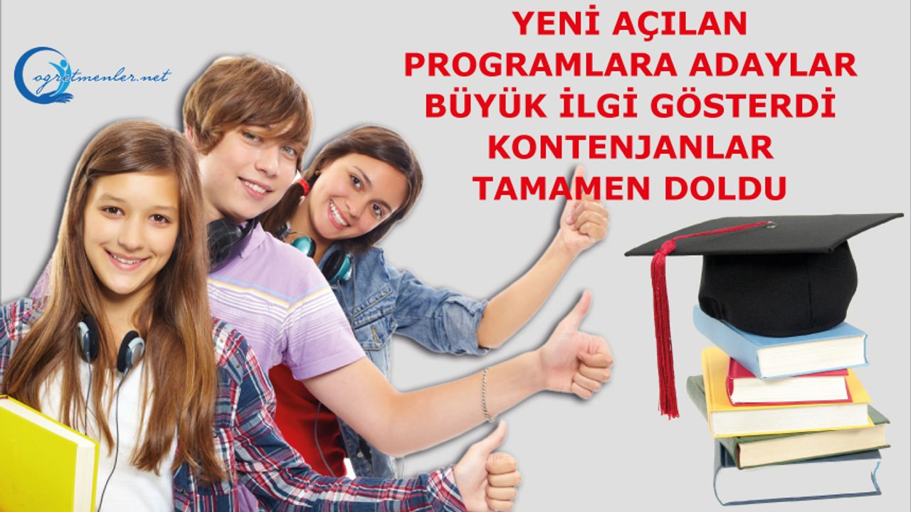 Yeni Açılan Programlara Adaylar Büyük İlgi Gösterdi, Kontenjanlar Tamamen Doldu