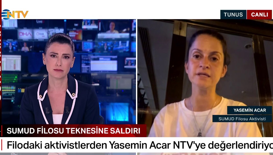 Sumud Filosu’na saldırı: Türk aktivist Yasemin Acar NTV’ye konuştu