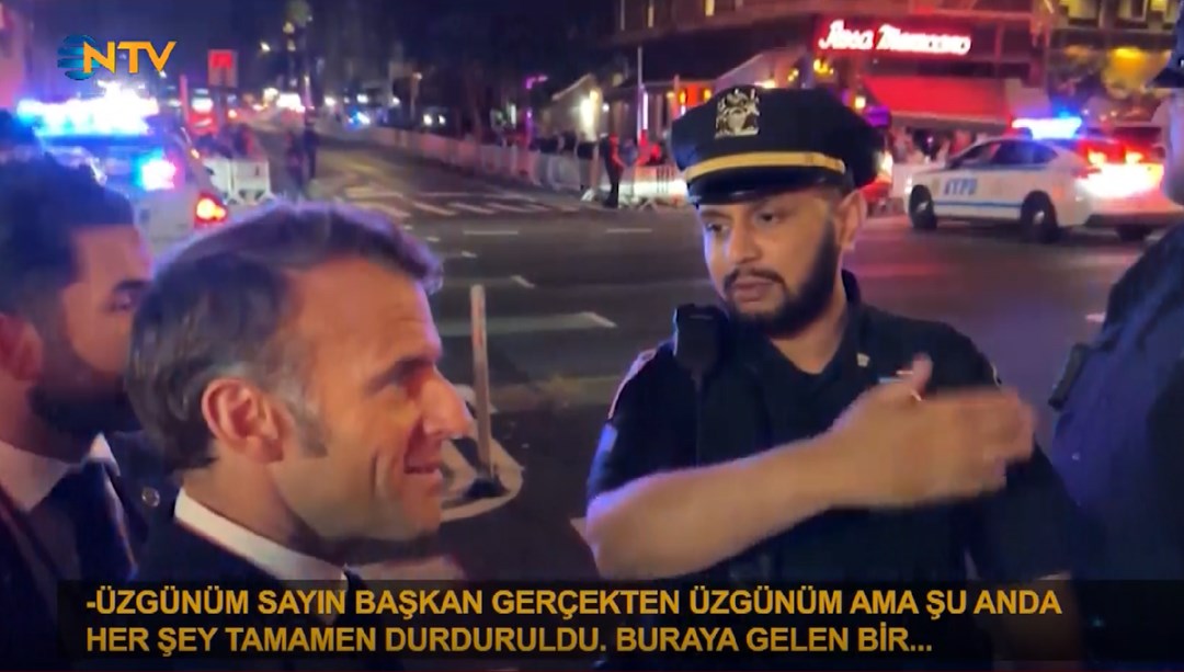 Trafikte kalan Macron, Trump’ı aradı