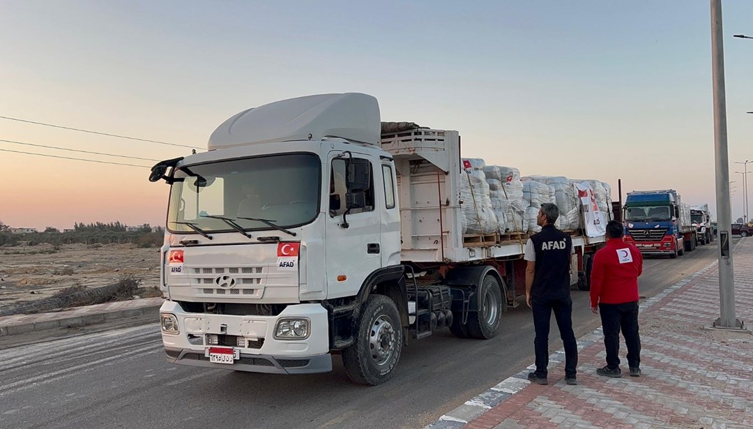 AFAD: Gazze’ye 101 ton yardım malzemesi sevk edildi