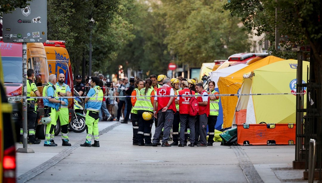 Madrid’de bina çöktü: 2 kişi öldü, 10 kişi yaralandı